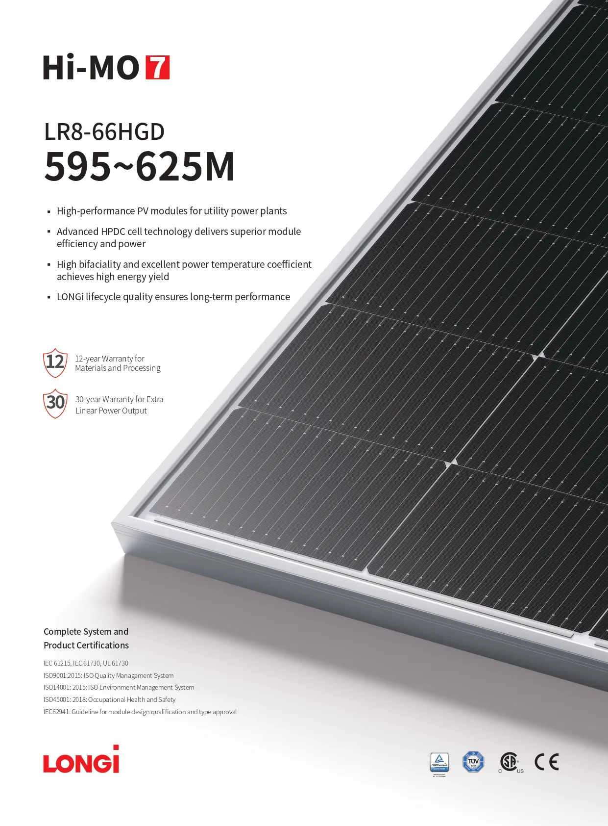 Tấm pin năng lượng mặt trời LONGI HIMO 7 595~625W