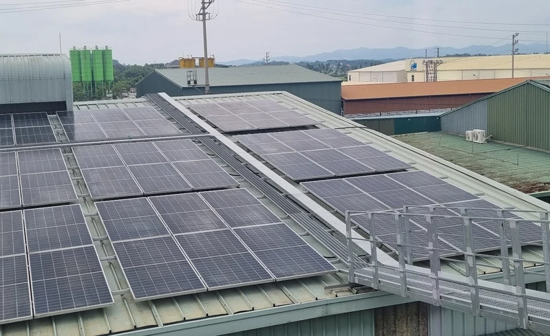 Điện mặt trời áp mái - Công ty Cổ phần May Tiên Lục