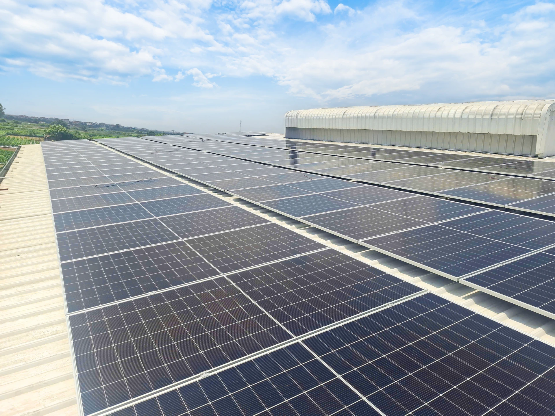 Điện mặt trời mái nhà - Nhà máy chế biến thực phẩm Minh Đức